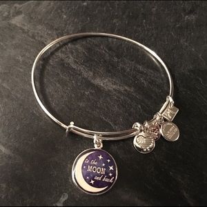 Silver “To the Moon and Back” Alex & Ani bracelet
